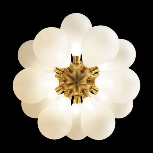 Люстра подвесная Miracle 10130/18 White LOFT IT белая на 18 ламп, основание золотое в стиле современный молекула шар фото 5