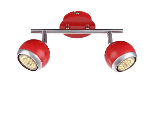 Спот С 2 лампами 57885-2O Globo красный GU10 в стиле минимализм современный 