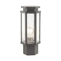 Светильник на Парковый светильник GINO 4048/1B Odeon Light уличный IP44 серый 1 лампа, плафон прозрачный в стиле современный E27