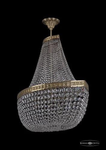 Люстра потолочная хрустальная 19283/H1/100IV Pa Bohemia Ivele Crystal прозрачная на 18 ламп, основание латунь в стиле классический sp фото 2