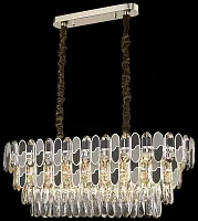 Люстра подвесная Cordelia WE132.14.303 Wertmark прозрачная на 14 ламп, основание золотое в стиле классический 