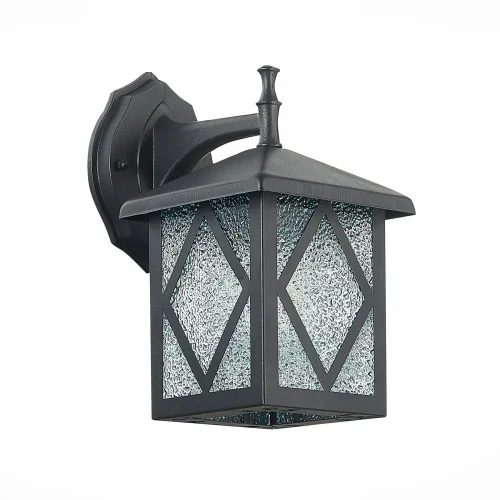Настенный светильник Lorne SL084.411.01 ST-Luce уличный IP44 чёрный 1 лампа, плафон прозрачный в стиле современный E27 фото 2