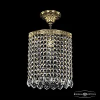 Светильник потолочный 19203/20IV G Leafs Bohemia Ivele Crystal прозрачный 1 лампа, основание золотое в стиле классика leafs