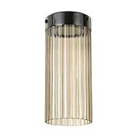 Светильник потолочный LED Pillari 5047/10LC Odeon Light янтарный 1 лампа, основание чёрное в стиле современный 