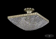 Люстра потолочная хрустальная 19322/35IV G Bohemia Ivele Crystal прозрачная на 4 лампы, основание золотое в стиле классический sp