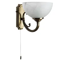 Бра  С выключателем WINDSOR WHITE A3777AP-1AB Arte Lamp белый 1 лампа, основание античное бронза в стиле классический 