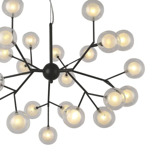 Люстра подвесная Ligamentum 2481-9P F-promo белая на 27 ламп, основание чёрное в стиле современный молекула фото 6