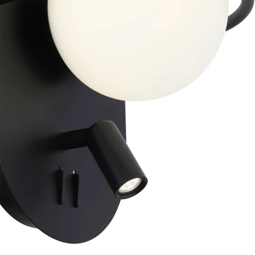 Бра с выключателем LED Donolo SL395.411.02 ST-Luce белый на 1 лампа, основание чёрное в стиле современный  фото 4