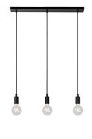 Светильник подвесной FIX MULTIPLE 08408/03/30 Lucide без плафона 3 лампы, основание чёрное в стиле современный 