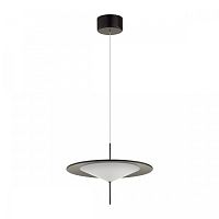 Светильник подвесной LED Steka 5012/16L Odeon Light белый чёрный 1 лампа, основание чёрное в стиле минимализм 