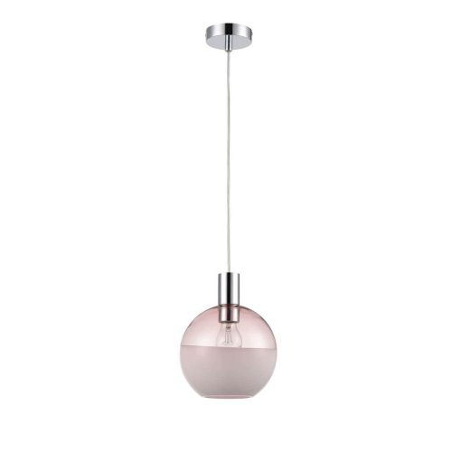 Светильник подвесной Unicum VL5373P21 Vele Luce розовый 1 лампа, основание хром в стиле современный шар фото 4