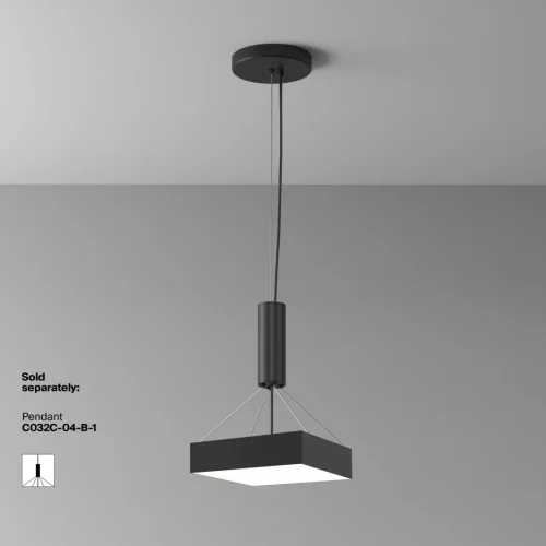 Светильник потолочный LED Zon C032CL-36W4K-SQ-B Maytoni белый 1 лампа, основание чёрное в стиле современный  фото 3