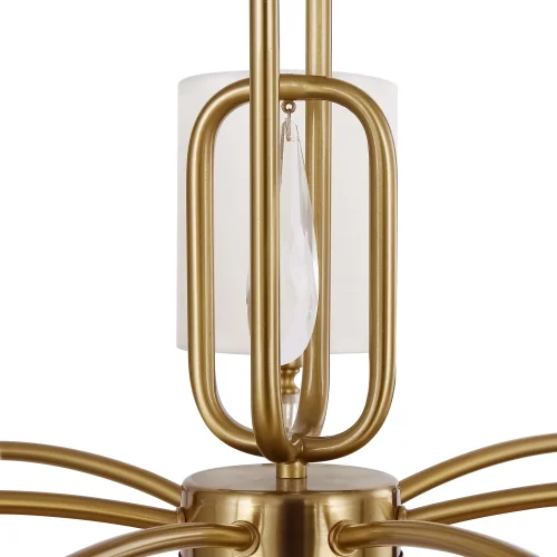 Люстра подвесная Riverside FR1007PL-07BS Freya белая на 7 ламп, основание латунь в стиле классический современный  фото 2