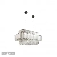 Люстра подвесная Destiny MD0267-14 iLamp прозрачная на 14 ламп, основание хром в стиле американский современный 