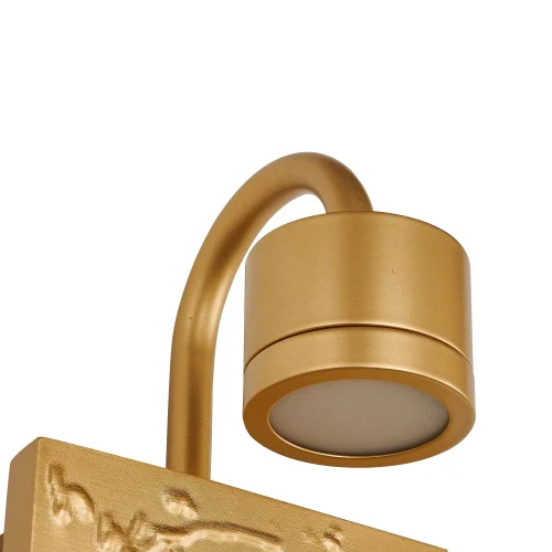 Бра LED Exemplum 4129-1W Favourite матовый золото на 1 лампа, основание матовое золото в стиле флористика кантри арт-деко  фото 7