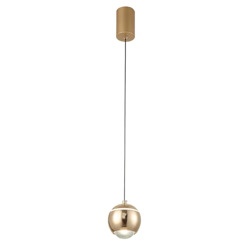 Светильник подвесной LED CARO SP LED GOLD Crystal Lux золотой 1 лампа, основание золотое в стиле современный шар фото 2