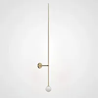 Настенный светильник LINES Ball 200 Gold 178059-26 ImperiumLoft белый 1 лампа, основание золотое в стиле минимализм 