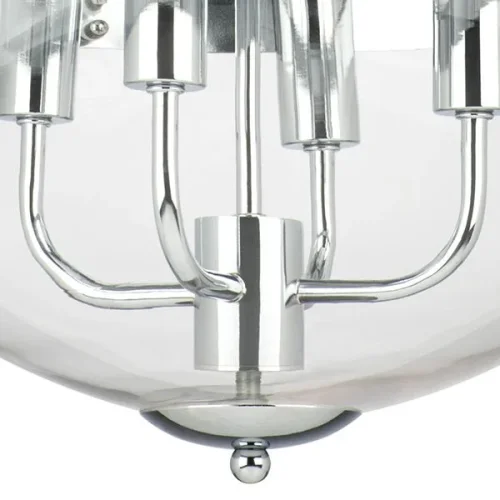 Светильник подвесной Modena 816044 Lightstar прозрачный 4 лампы, основание хром в стиле современный арт-деко шар фото 2