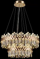 Люстра подвесная LED с пультом Debora WE104.03.323 Wertmark прозрачная на 1 лампа, основание золотое в стиле современный с пультом