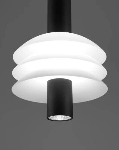 Светильник подвесной LED Sylv V10876-PL Moderli белый 1 лампа, основание чёрное в стиле современный  фото 4