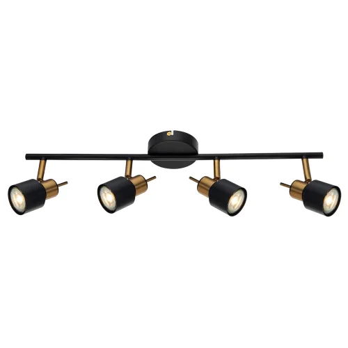 Спот с 4 лампами Almach A1906PL-4BK Arte Lamp чёрный GU10 в стиле современный 