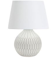 Настольная лампа Ribolla OML-16604-01 Omnilux белая 1 лампа, основание белое керамика металл в стиле кантри прованс современный 