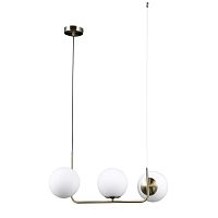 Светильник подвесной Avetrana OML-66603-03 Omnilux белый 3 лампы, основание бронзовое в стиле современный шар