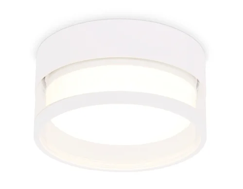 Светильник накладной TN5505 Ambrella light белый 1 лампа, основание белое в стиле хай-тек современный круглый