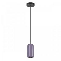 Светильник подвесной Ovali 5053/1 Odeon Light фиолетовый 1 лампа, основание чёрное в стиле современный трубочки