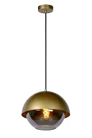 Светильник подвесной Cooper 10410/20/02 Lucide чёрный серый 1 лампа, основание матовое золото в стиле современный 