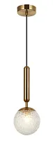Светильник подвесной Felis 2098/00/01P Stilfort прозрачный 1 лампа, основание бронзовое в стиле современный шар