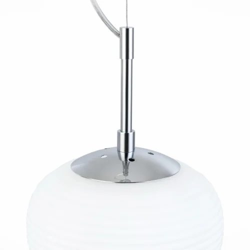 Светильник подвесной Cesare SL1168.103.01 ST-Luce белый 1 лампа, основание хром в стиле современный  фото 3