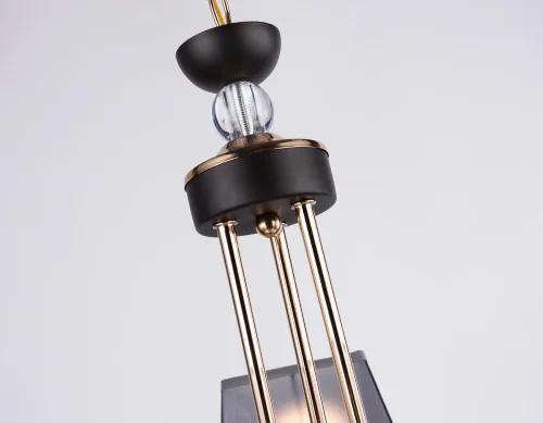 Люстра подвесная TR4614 Ambrella light коричневая на 3 лампы, основание коричневое в стиле современный  фото 8