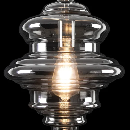 Светильник подвесной La Scala 2075-A LOFT IT чёрный 1 лампа, основание хром в стиле современный выдувное фото 6