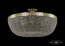 Люстра потолочная хрустальная 19051/70IV G Bohemia Ivele Crystal прозрачная на 16 ламп, основание золотое в стиле классический sp