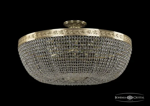 Люстра потолочная хрустальная 19051/70IV G Bohemia Ivele Crystal прозрачная на 16 ламп, основание золотое в стиле классический sp