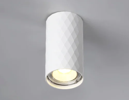 Светильник накладной TN213182 Ambrella light белый 1 лампа, основание белое в стиле хай-тек современный круглый фото 3