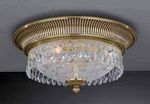 Люстра потолочная  PL 6300/3 Reccagni Angelo белая на 3 лампы, основание золотое в стиле классический 