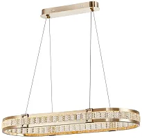 Люстра подвесная LED Theatrum 4206-9P Favourite прозрачная на 2 лампы, основание золотое в стиле классический 
