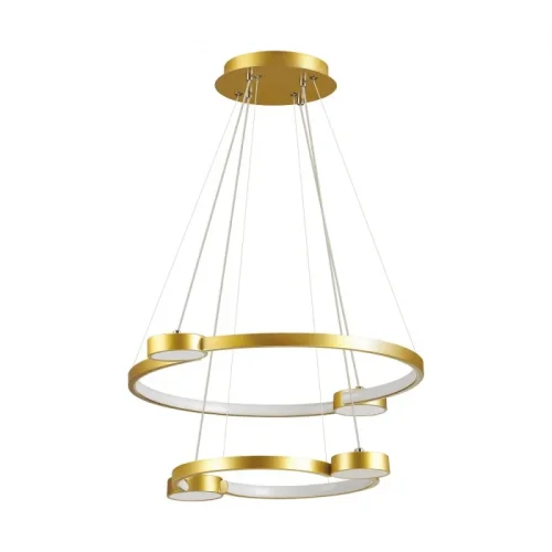 Светильник подвесной LED с пультом Sheridan 5247/79L Lumion матовый золото 1 лампа, основание матовое золото в стиле современный с пультом кольца