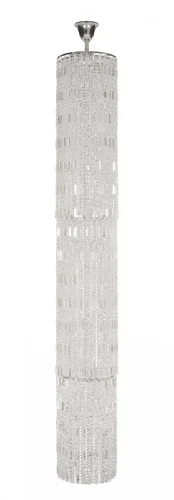 Люстра хрустальная каскадная столб Belluno E 1.9.35.300 N Dio D'Arte без плафона прозрачная на 20 ламп, основание серое никель в стиле классический 
