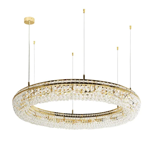 Люстра подвесная Monilibus 4015-15P Favourite прозрачная на 15 ламп, основание золотое в стиле классический  фото 2