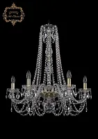 Люстра подвесная хрустальная 11.11.6.240.h-74.Gd.Sp Bohemia Art Classic прозрачная на 6 ламп, основание золотое в стиле классика 