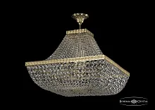 Люстра потолочная хрустальная 19112/H1/55IV G Bohemia Ivele Crystal прозрачная на 12 ламп, основание золотое в стиле классический sp