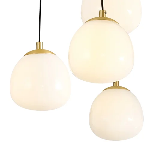 Люстра потолочная Paramount 3047-10P Favourite белая на 10 ламп, основание золотое в стиле современный шар фото 3