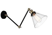 Бра лофт SL237.401.01 St-Luce прозрачный 1 лампа, основание бронзовое чёрное в стиле лофт 