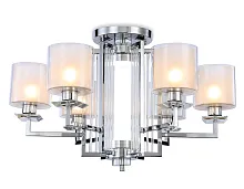 Люстра потолочная LED TR4418 Ambrella light белая на 6 ламп, основание хром в стиле классический современный 