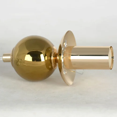 Светильник подвесной LSP-8725 Lussole прозрачный 1 лампа, основание золотое в стиле современный шар фото 2