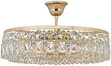Люстра потолочная хрустальная Sara E 1.3.40.105 G Arti Lampadari прозрачная на 6 ламп, основание золотое в стиле классический 