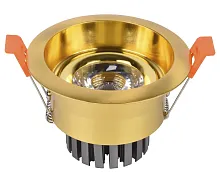 Светильник точечный LED Точка 2152,33 Kink Light золотой 1 лампа, основание золотое в стиле современный круглый